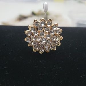 Gold rhinestone hair pin , new